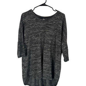 A Pea in the Pod Maternity Women’s Heathered Black Long Tunic Blouse Size Small